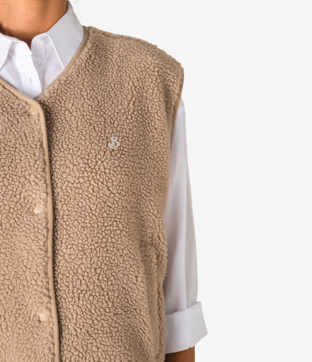 Veste sans manches en sherpa femme