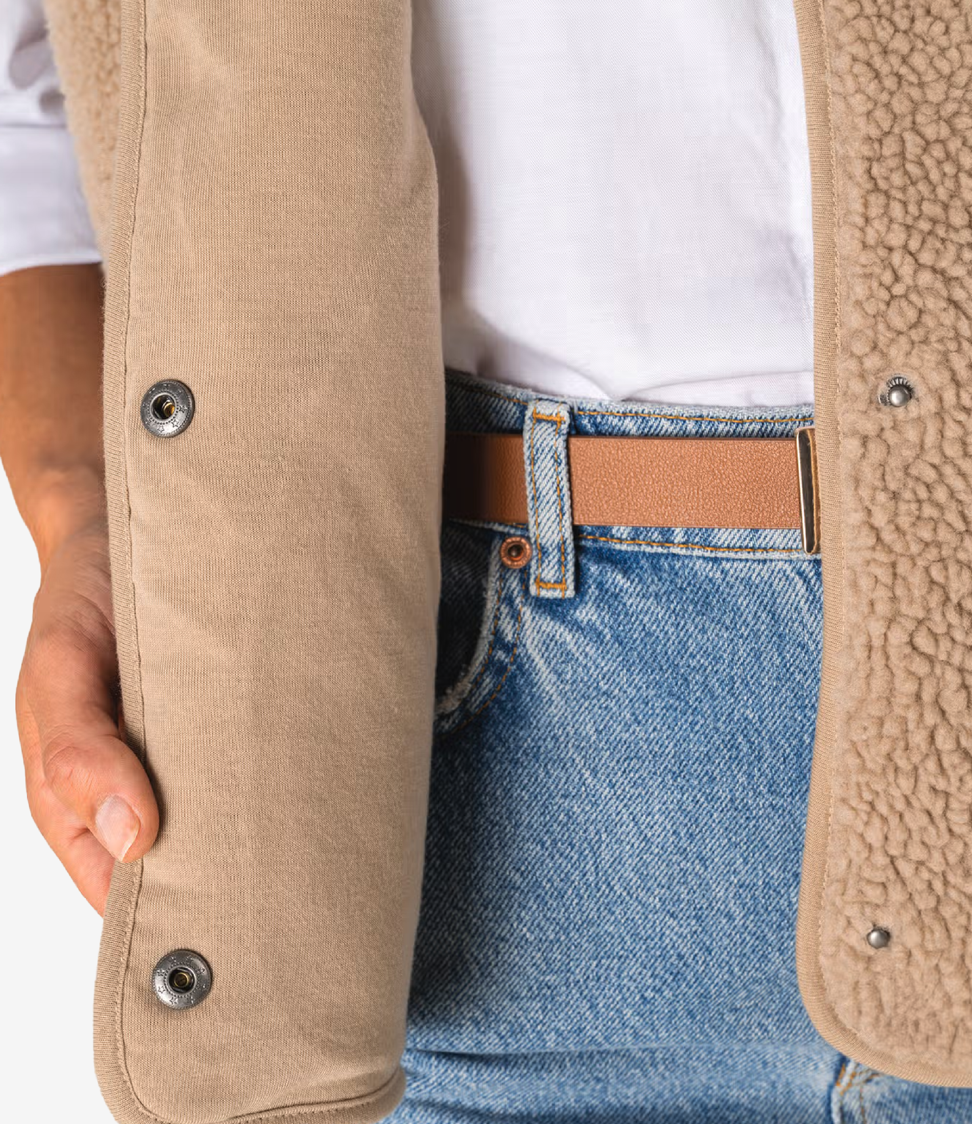 Veste sans manches en sherpa femme