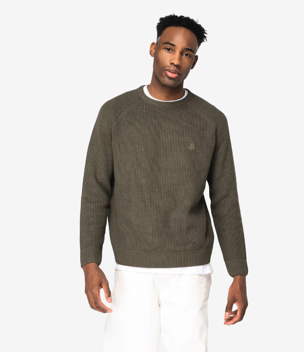 Pull écoresponsable à grosses mailles homme
