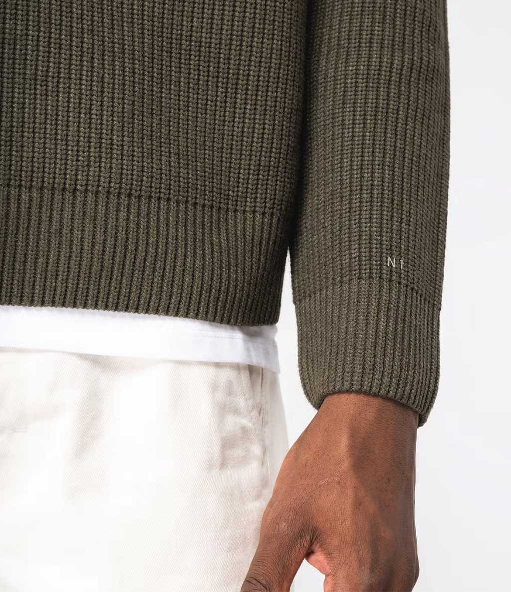 Pull écoresponsable à grosses mailles homme
