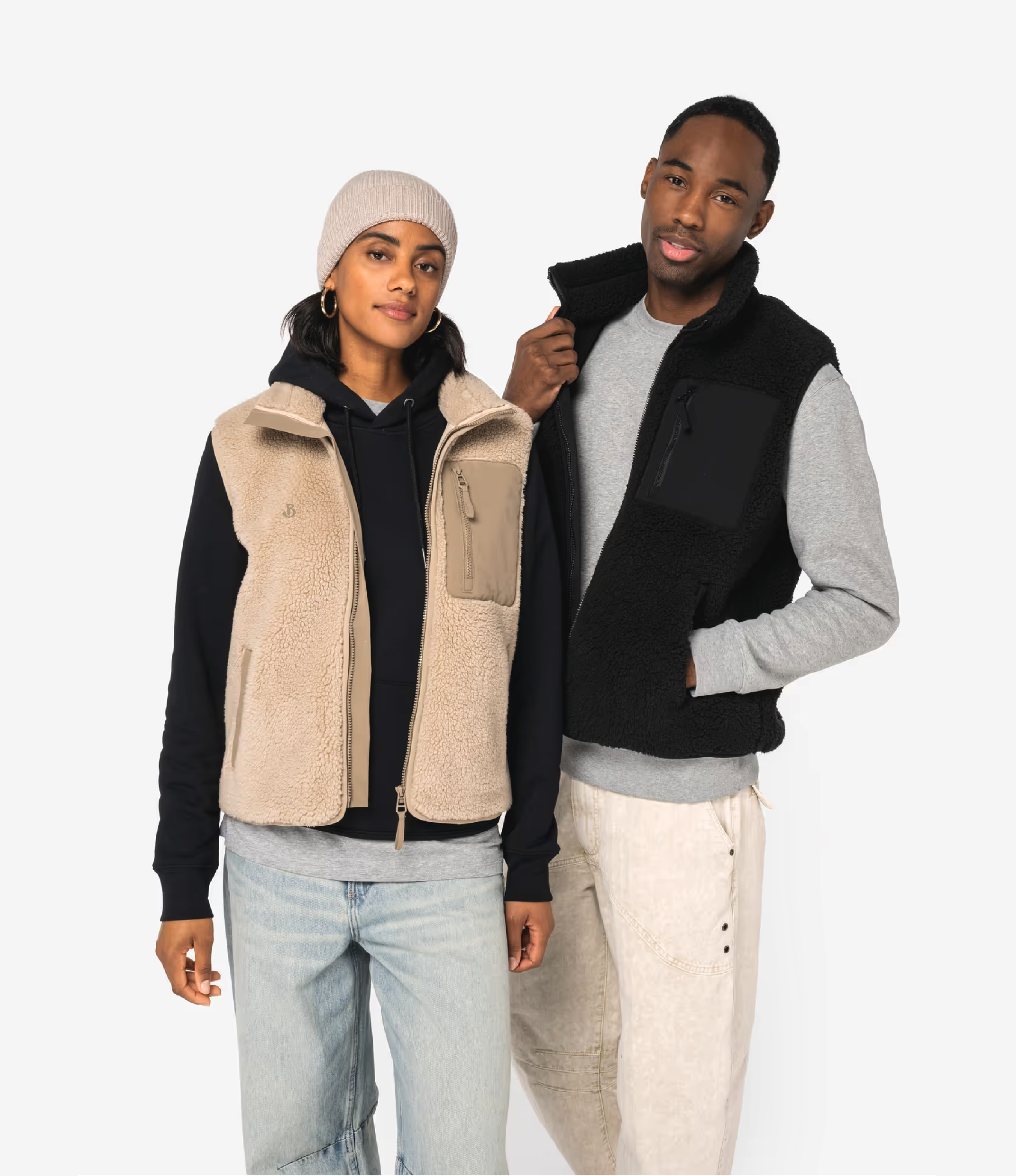 Veste en sherpa sans manche unisexe
