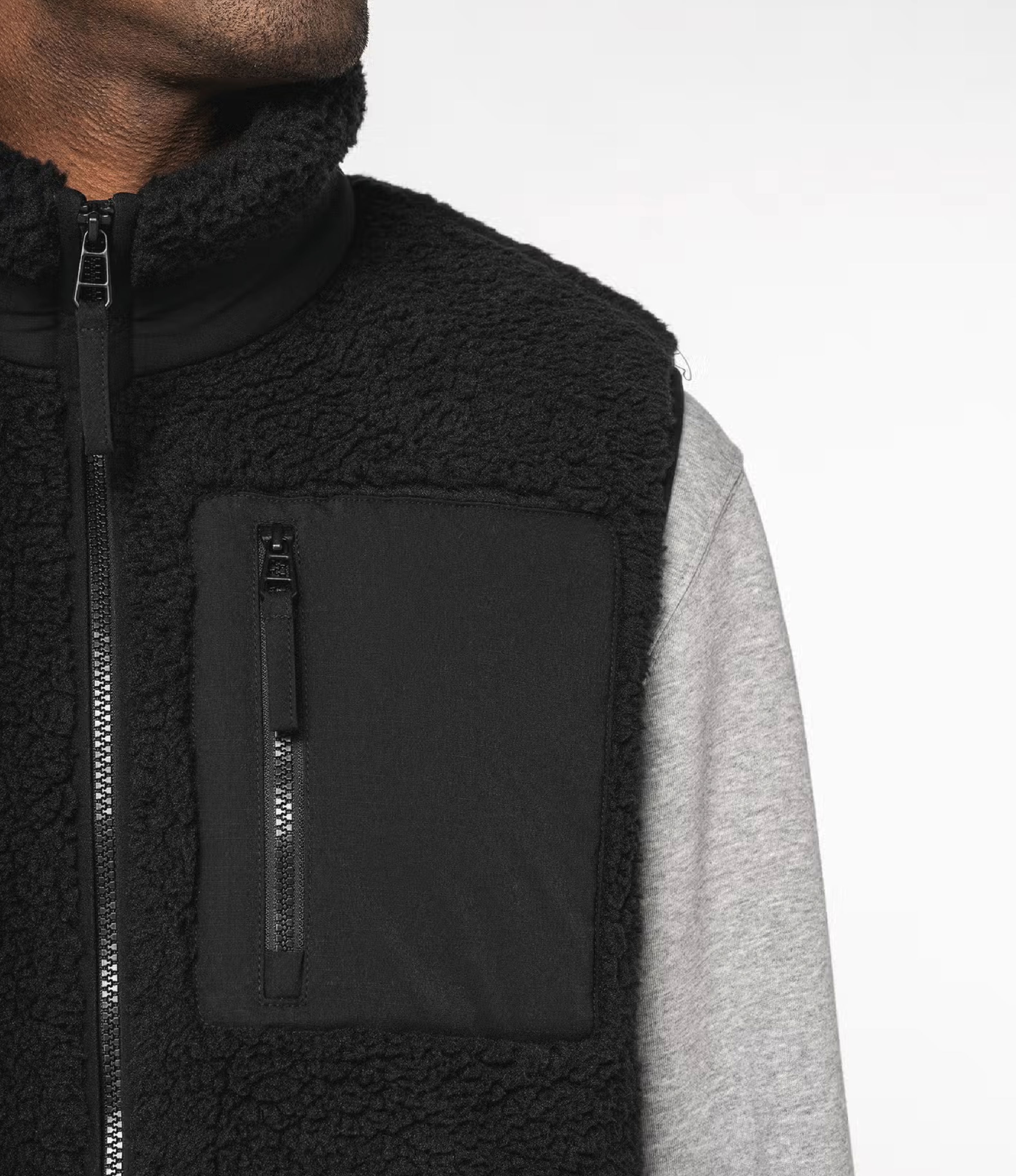 Veste en sherpa sans manche unisexe