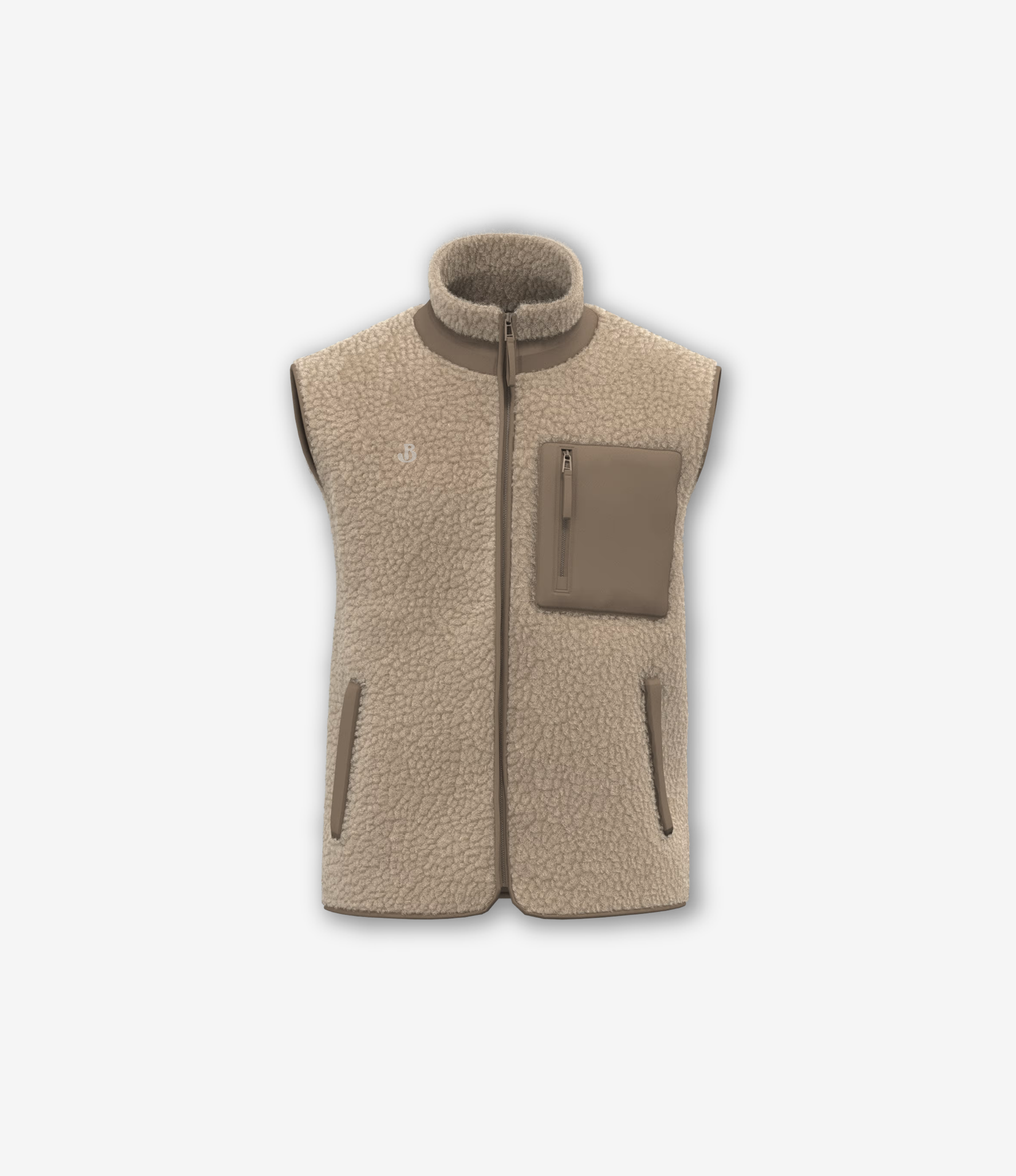 Veste en sherpa sans manche unisexe