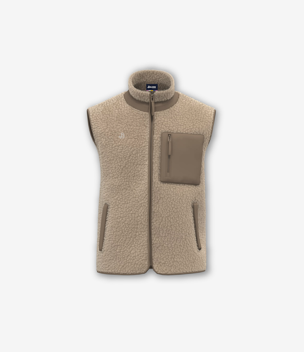 Veste en sherpa sans manche unisexe
