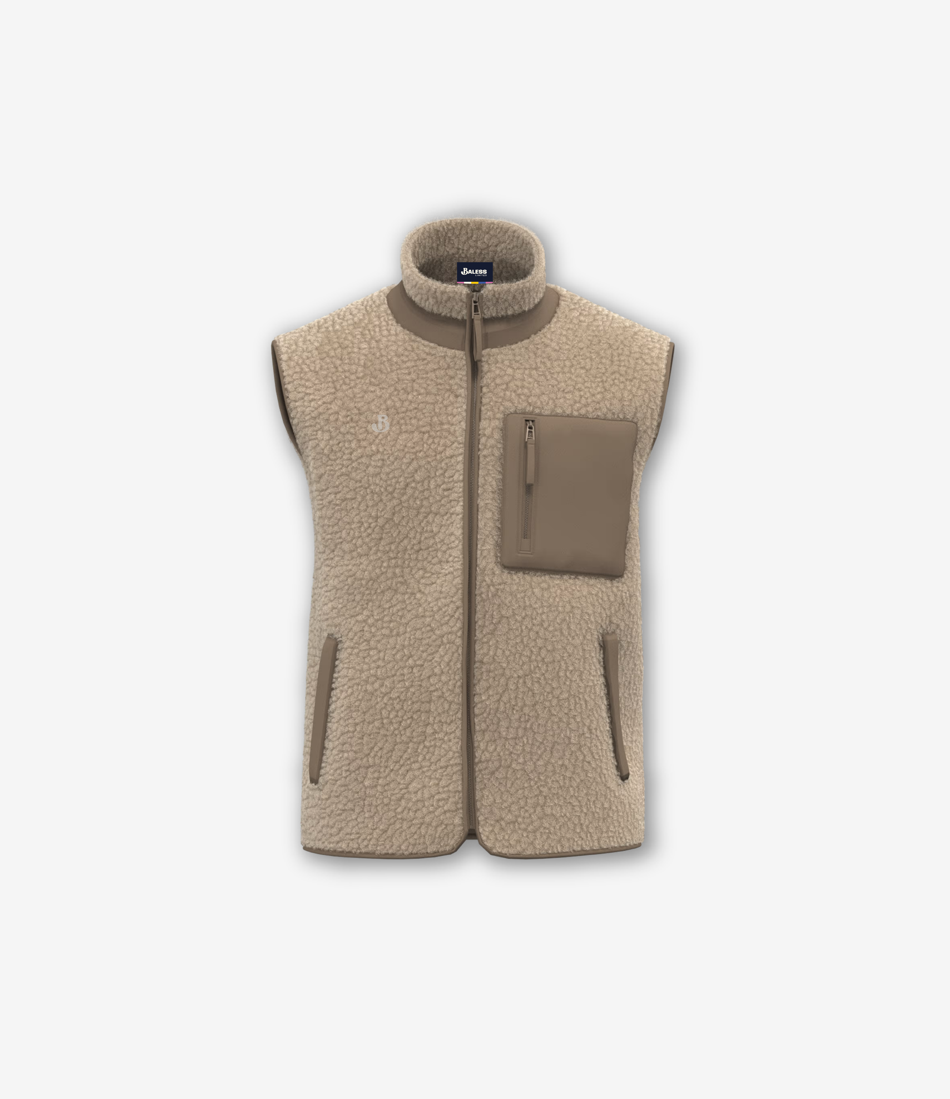 Veste en sherpa sans manche unisexe