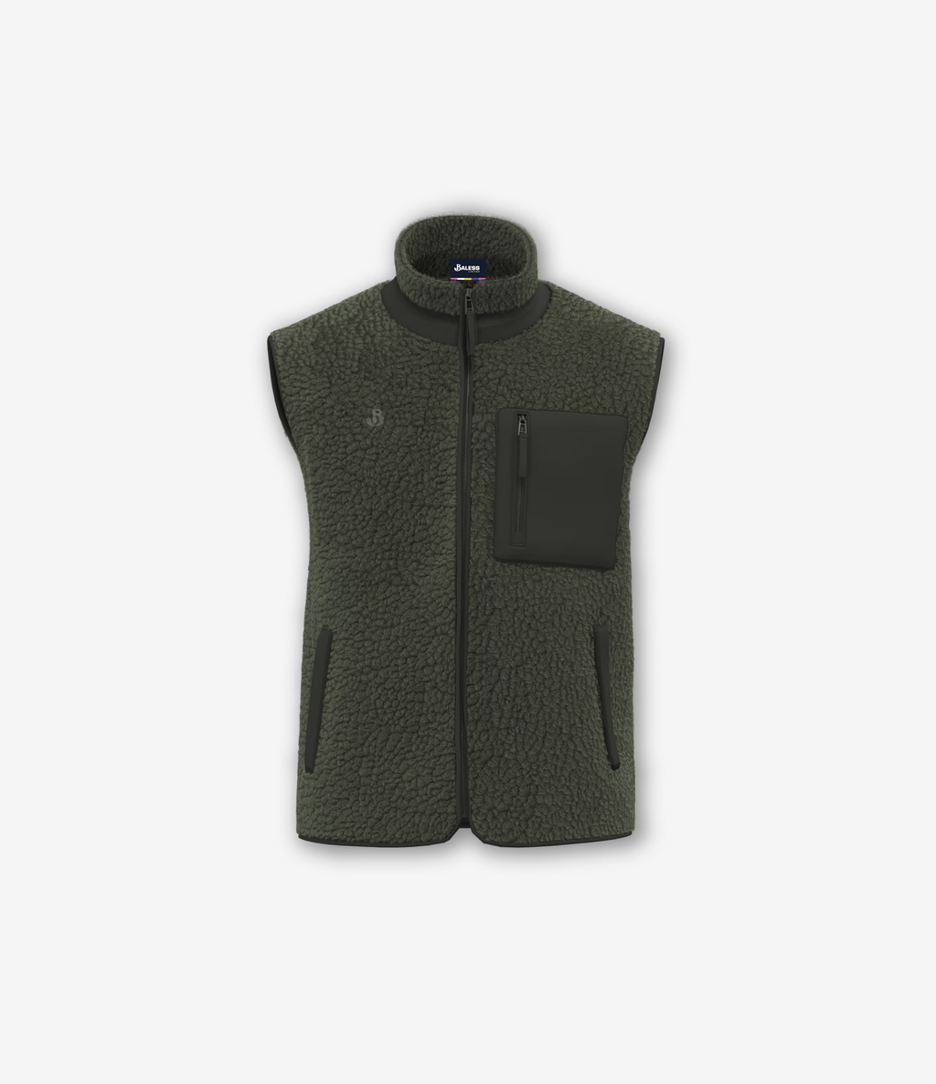 Veste en sherpa sans manche unisexe